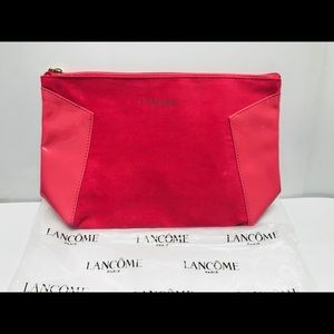LANCOME Cosmetics Reddish Pink Pouch Zipper